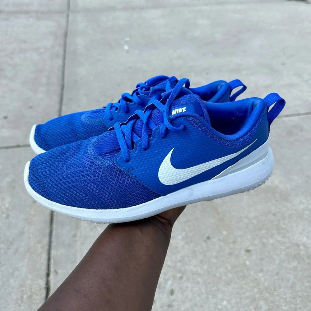 Mens Blue Nike Rosche Golf Shoes - Picture 6 of 11